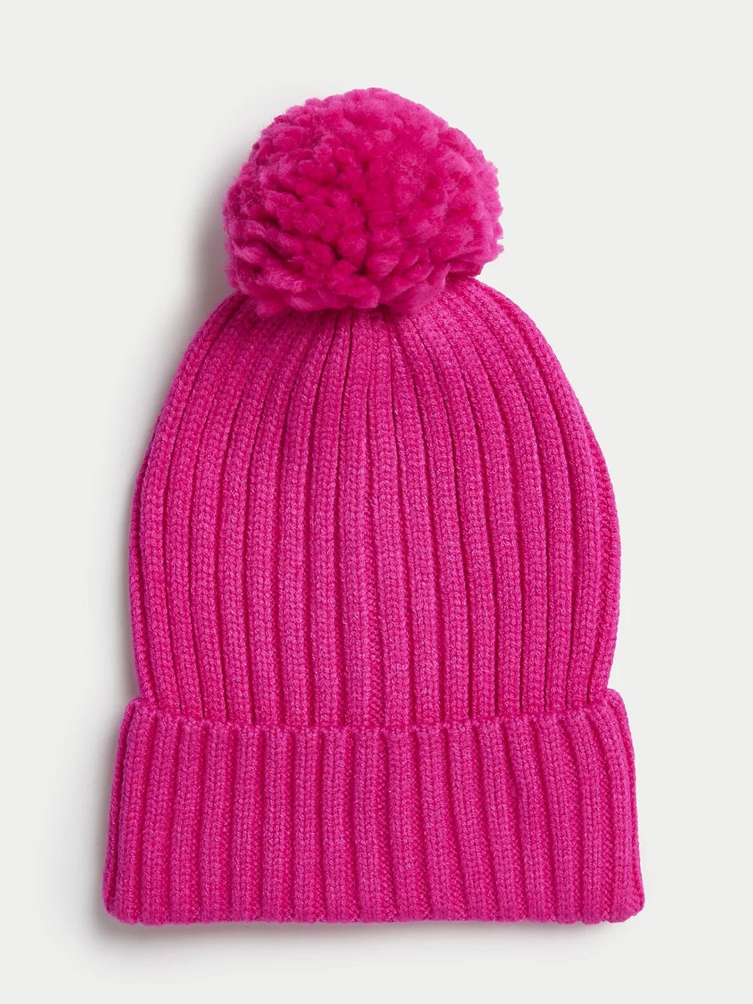 

Marks & Spencer Girls Self Design Beanie, Pink
