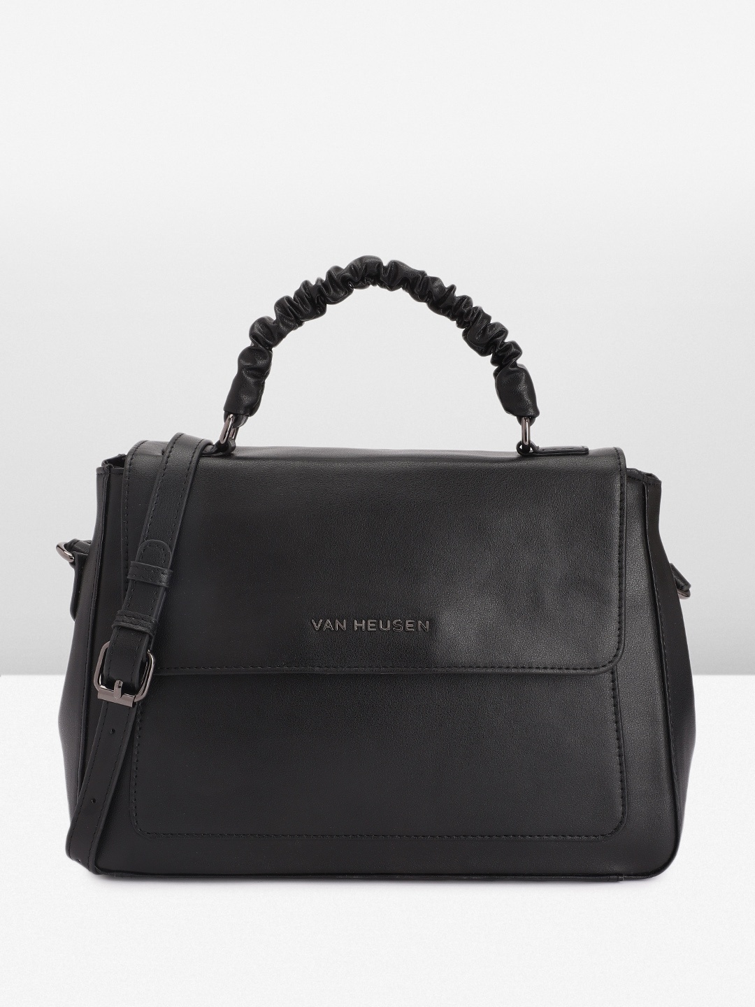 

Van Heusen Women Solid Satchel, Black