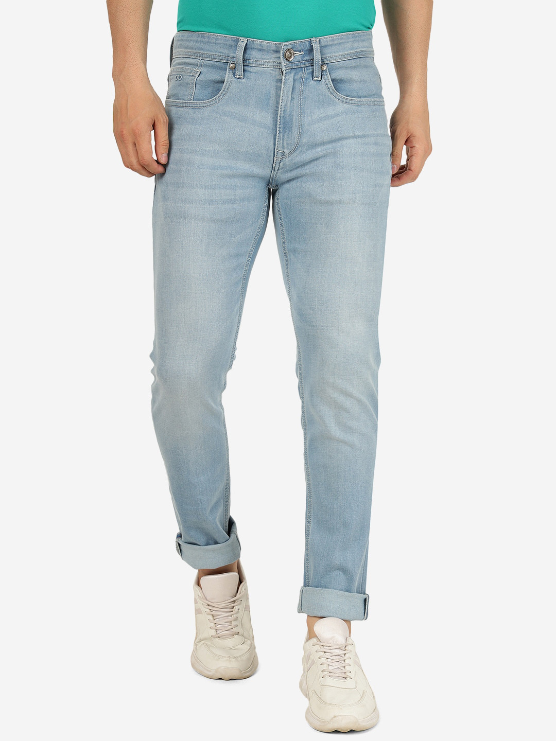 

JADE BLUE Men Mid-Rise Clean Look Slim Fit Heavy Fade Stretchable Jeans