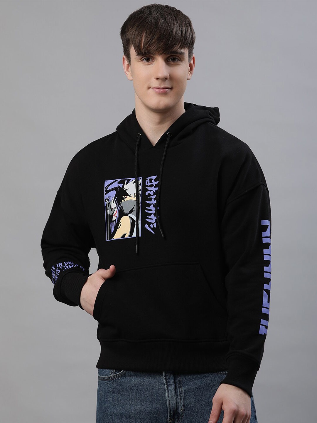 

Free Authority Naruto Shippuden Printed Hooded Loose-Fit Pullover, Black
