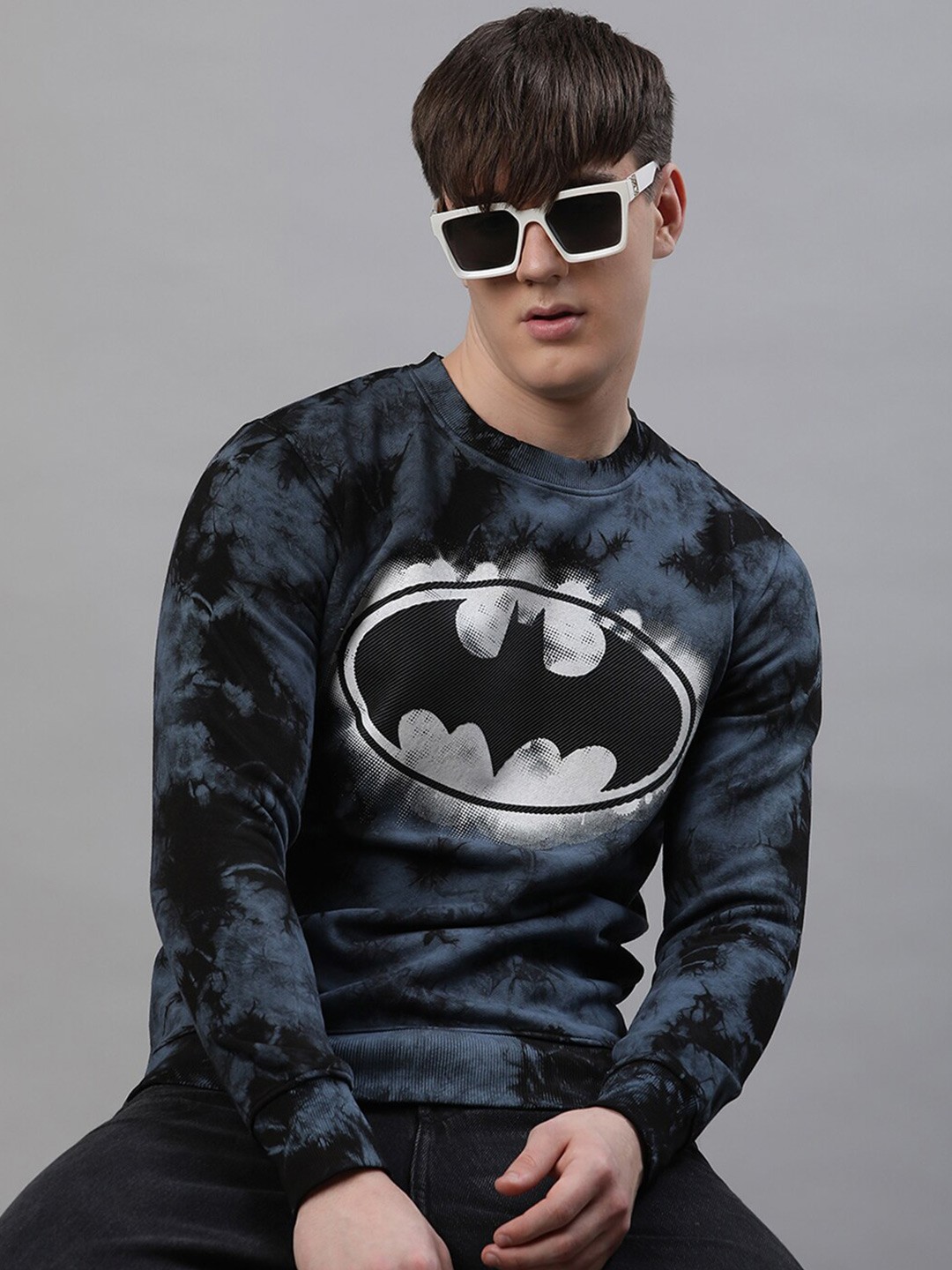 

Free Authority Batman Printed Slim-Fit Sweatshirt, Blue