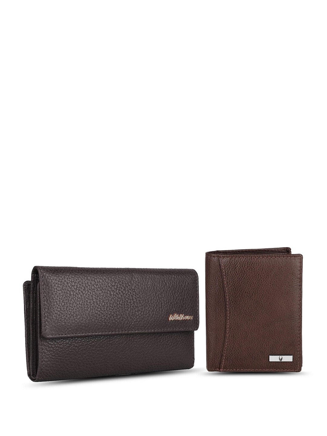 

WildHorn Couple Leather Wallet Accessory Gift Set, Brown