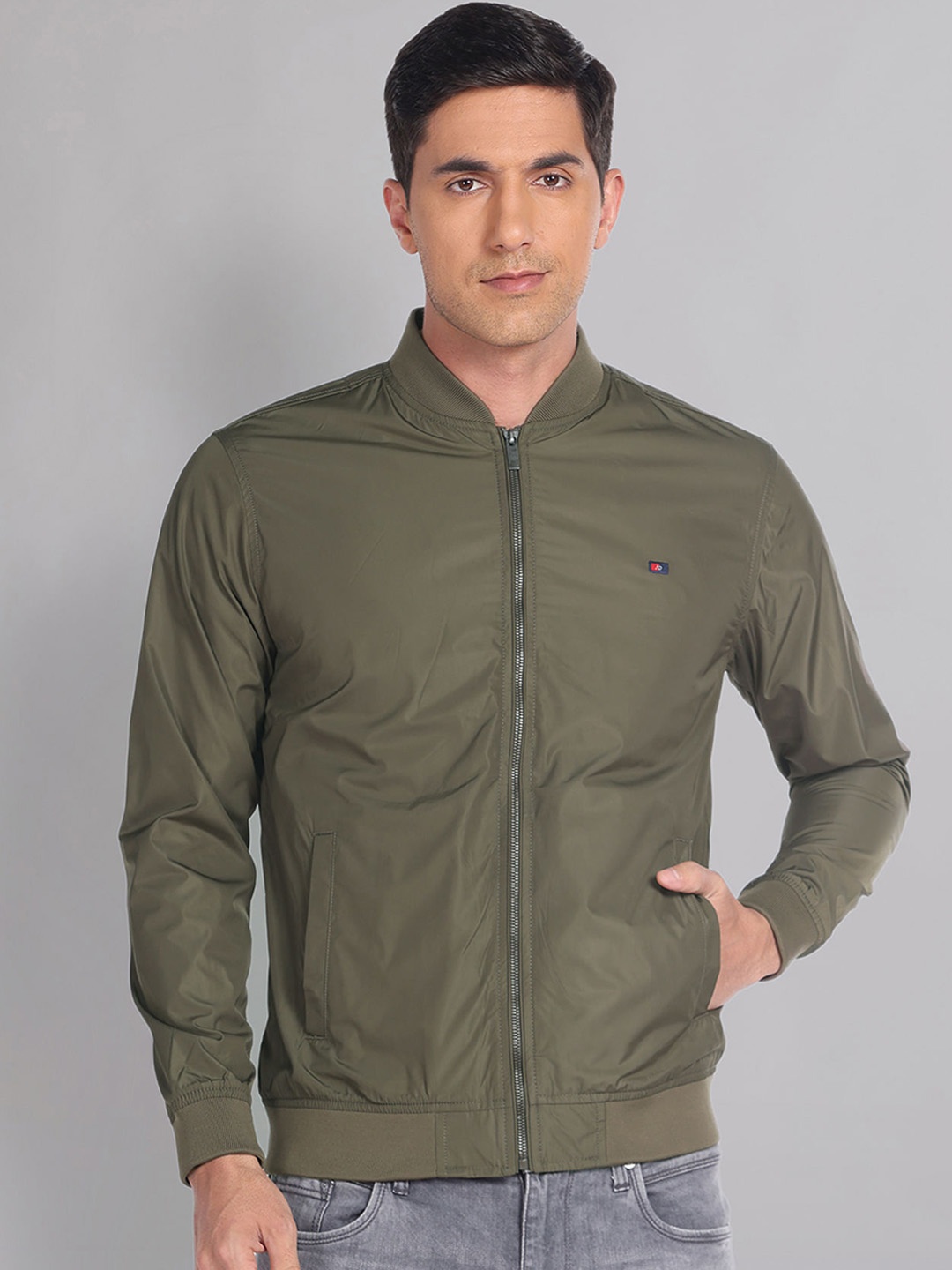 

AD By Arvind Long Sleeves Bomber Jacket, Green