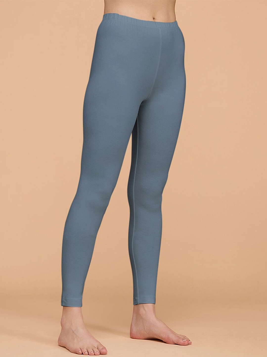 

Nykd Women Mid-Rise Woollen Thermal Leggings, Grey