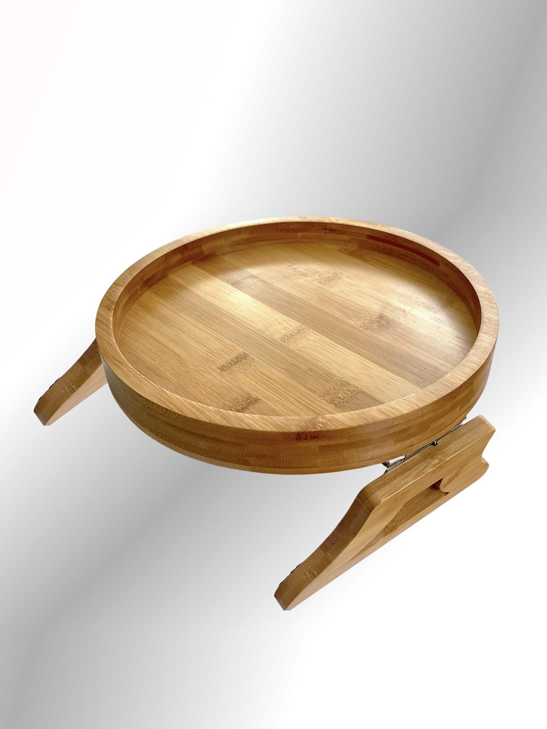 

THE ARTMENT Brown Foldable And Flexible Natural Bamboo Sofa Armrest Trays