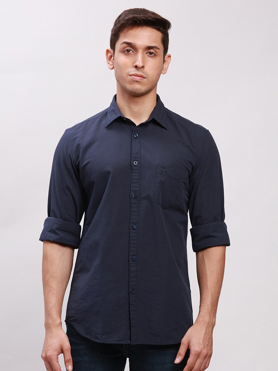 

Parx Slim Fit Cotton Casual Shirt, Blue