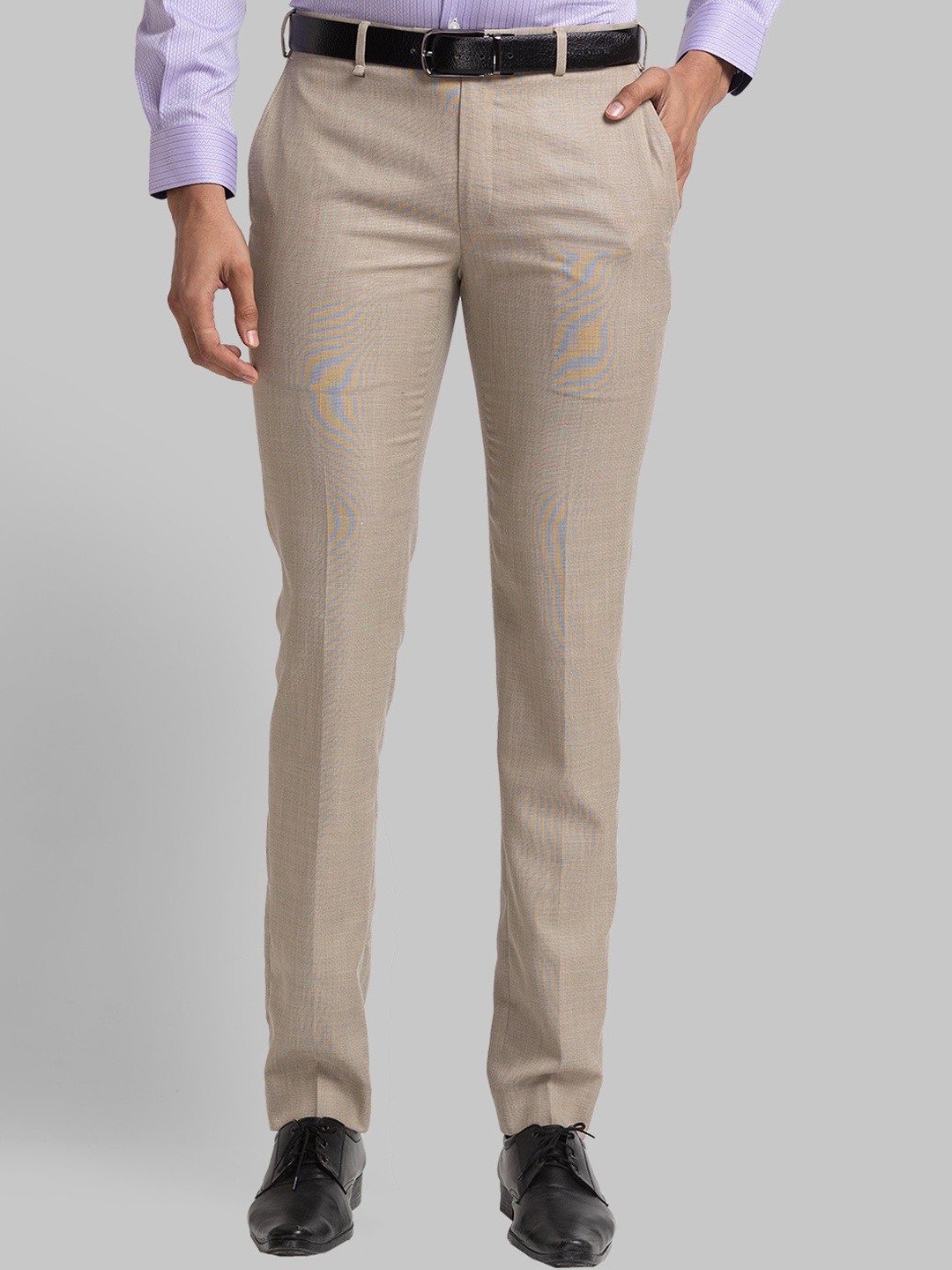 

Raymond Men Mid-Rise Medium Fawn Formal Trousers, Beige