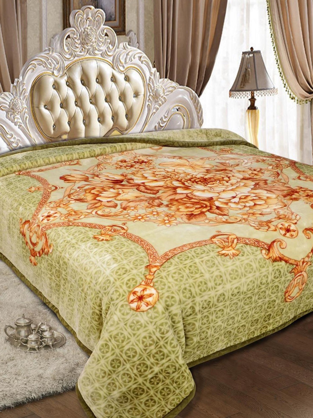 

Signature Multicoloured Floral Heavy Winter Single Bed Blanket, Multi