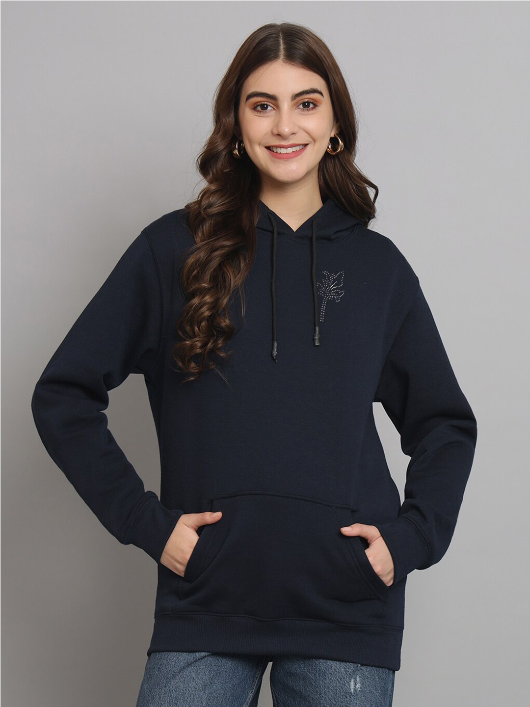 

urSense Hooded Fleece Sweatshirt, Navy blue