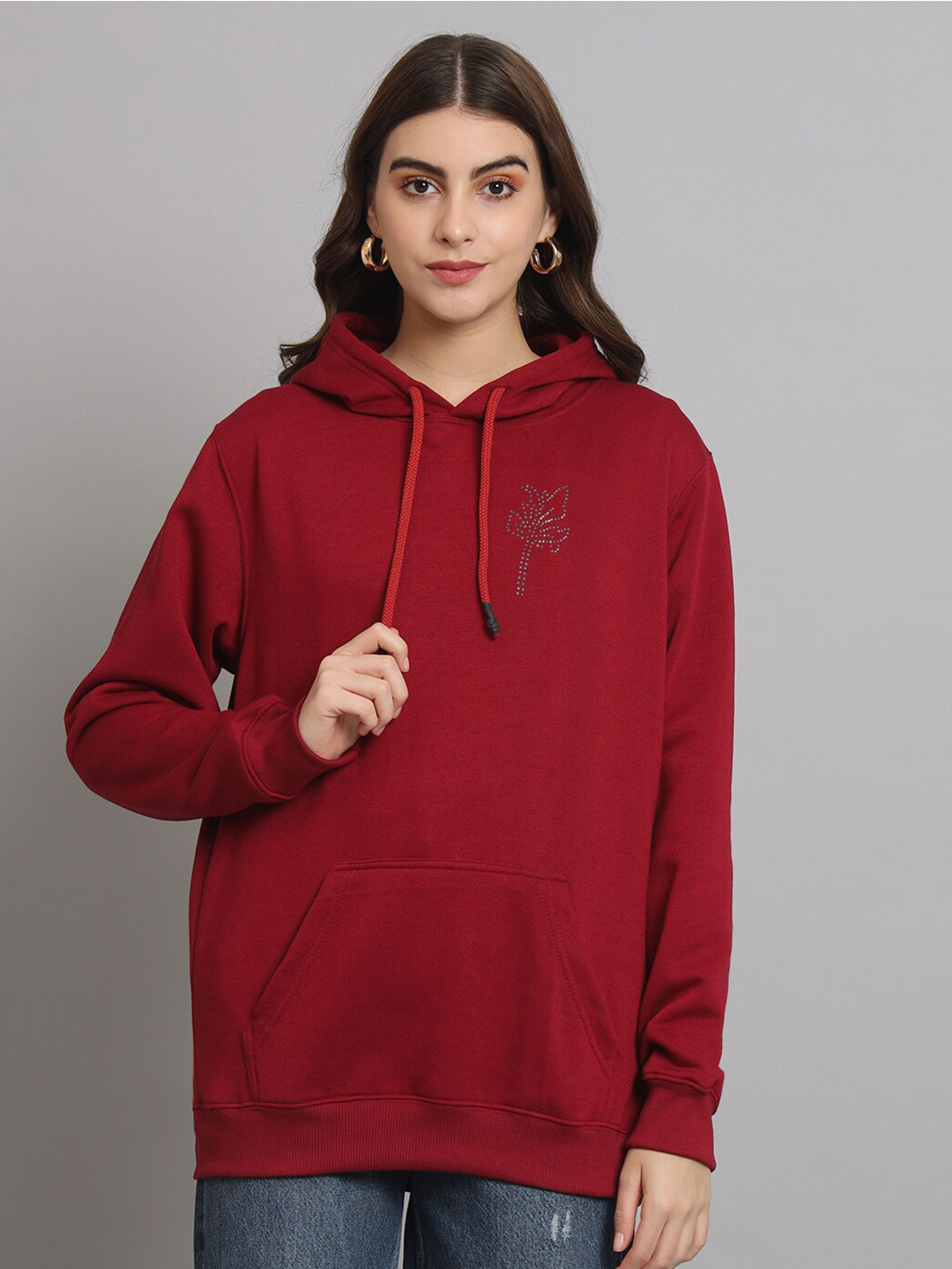 

urSense Hooded Fleece Sweatshirt, Maroon