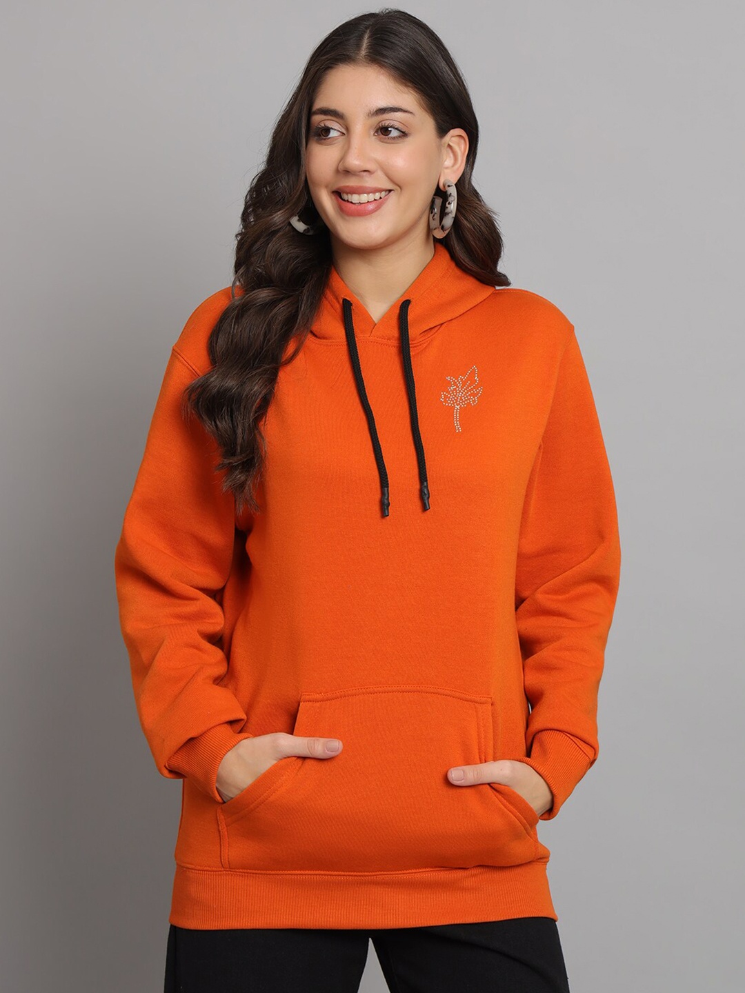 

urSense Hooded Fleece Sweatshirt, Orange