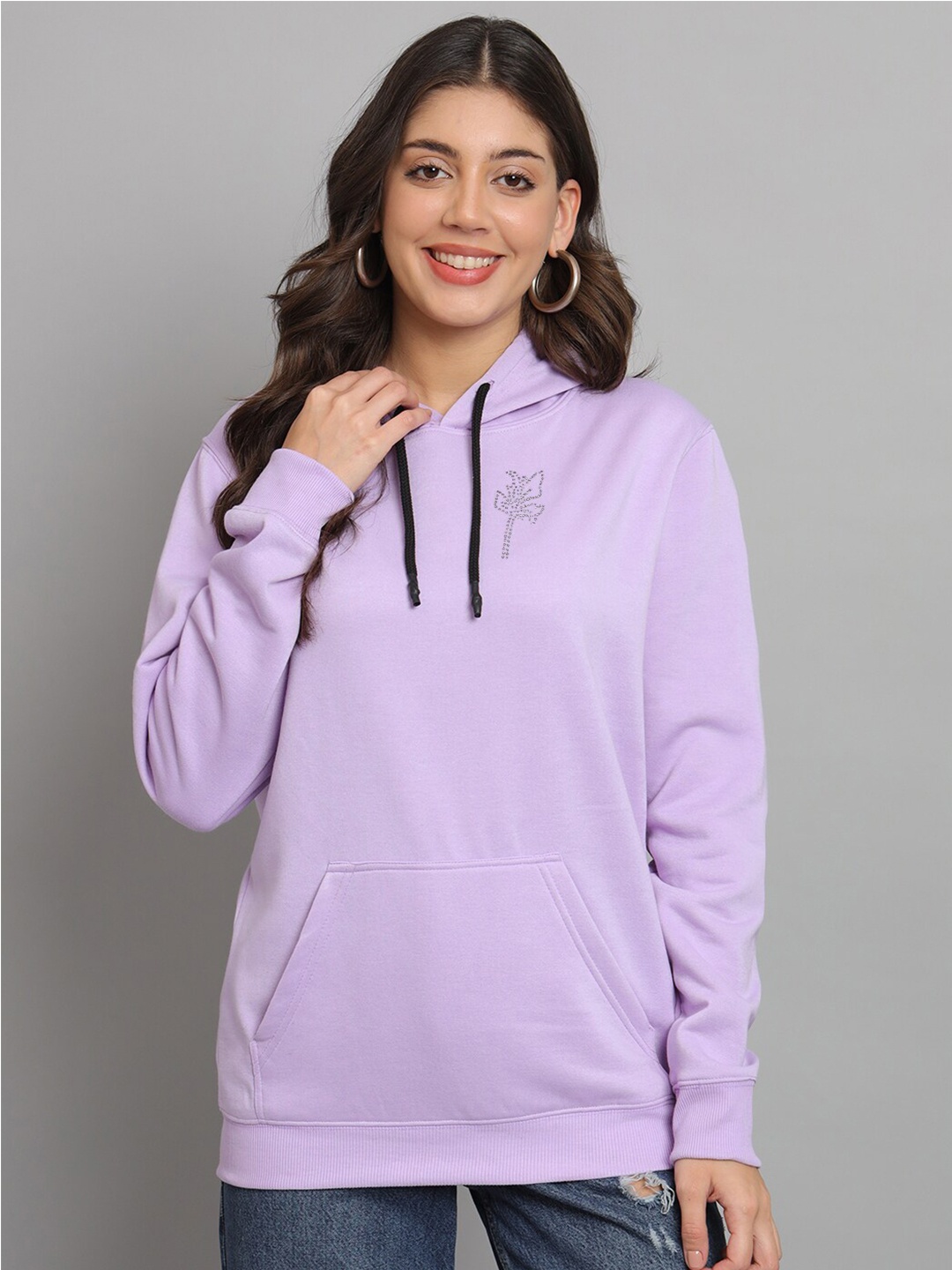 

urSense Hooded Fleece Sweatshirt, Lavender