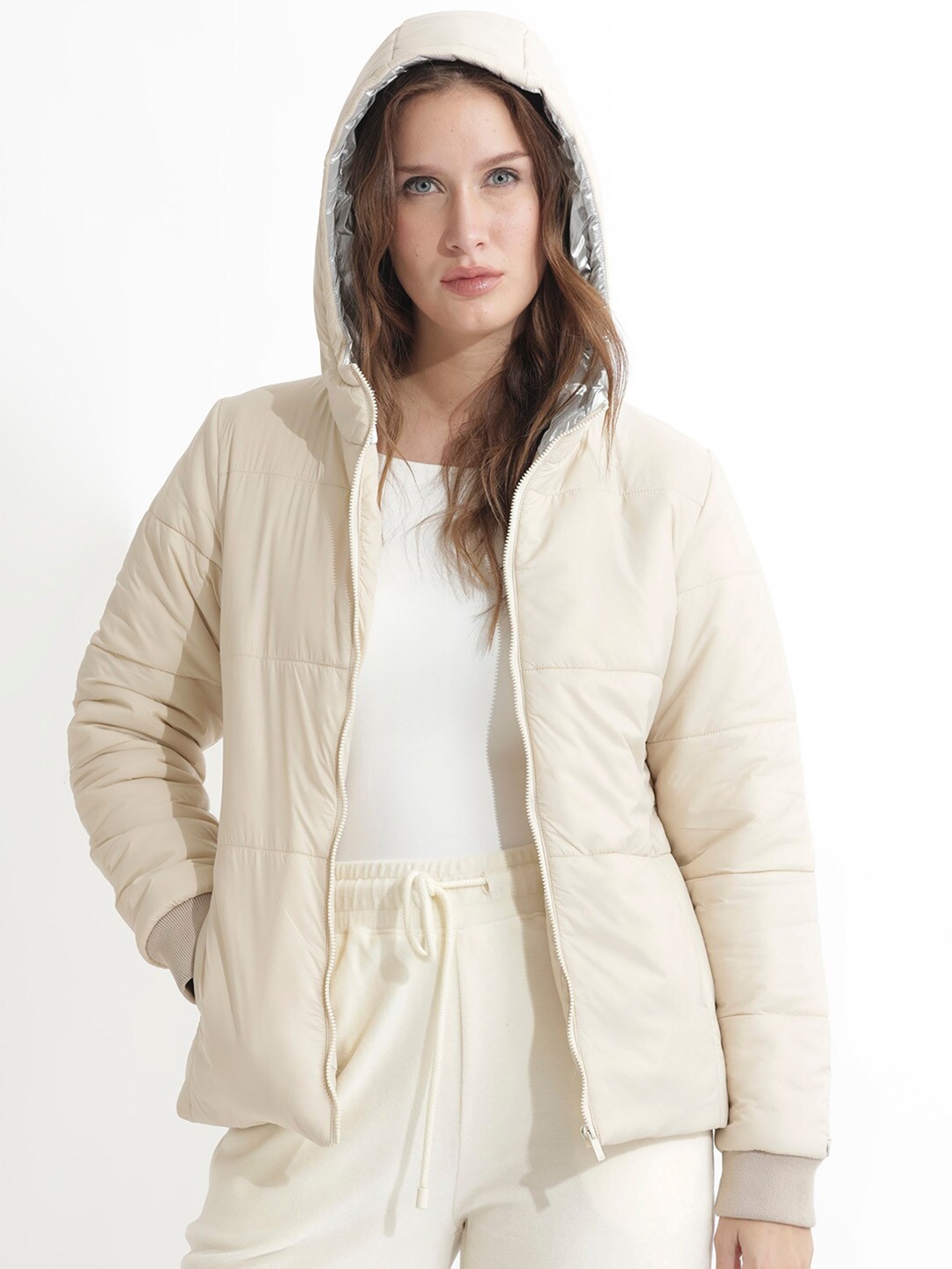 

RAREISM Hooded Padded Jacket, Beige