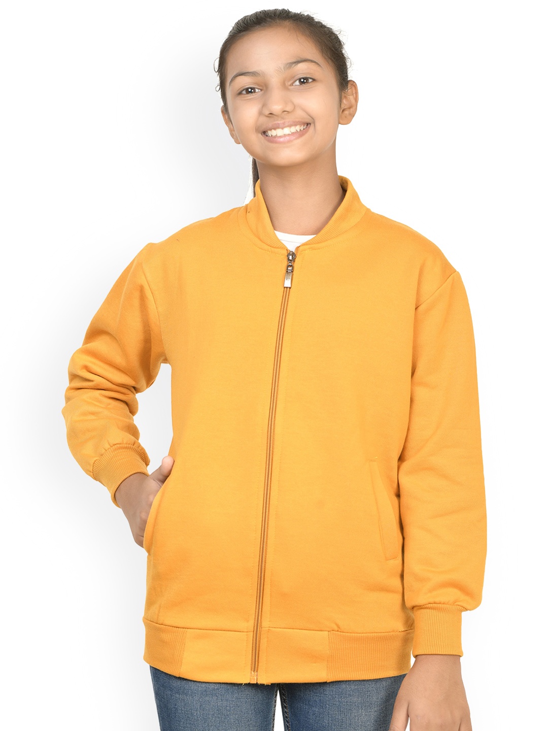 

BAESD Girls Fleece Lightweight Open Front Jacket, Yellow