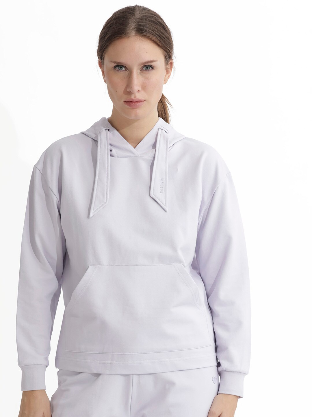 

RAREISM Hooded Cotton Pullover Sweatshirt, Purple