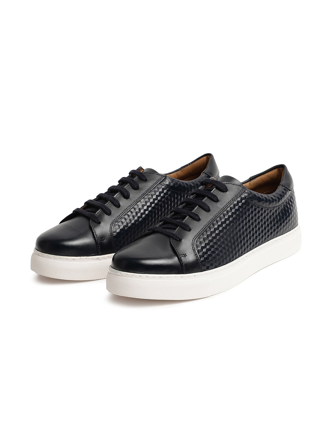 

RARE RABBIT Men Lyme1 Printed Leather Sneakers, Black