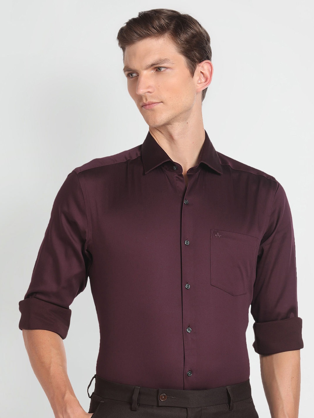 

Arrow Spread Collar Formal Shirt, Maroon