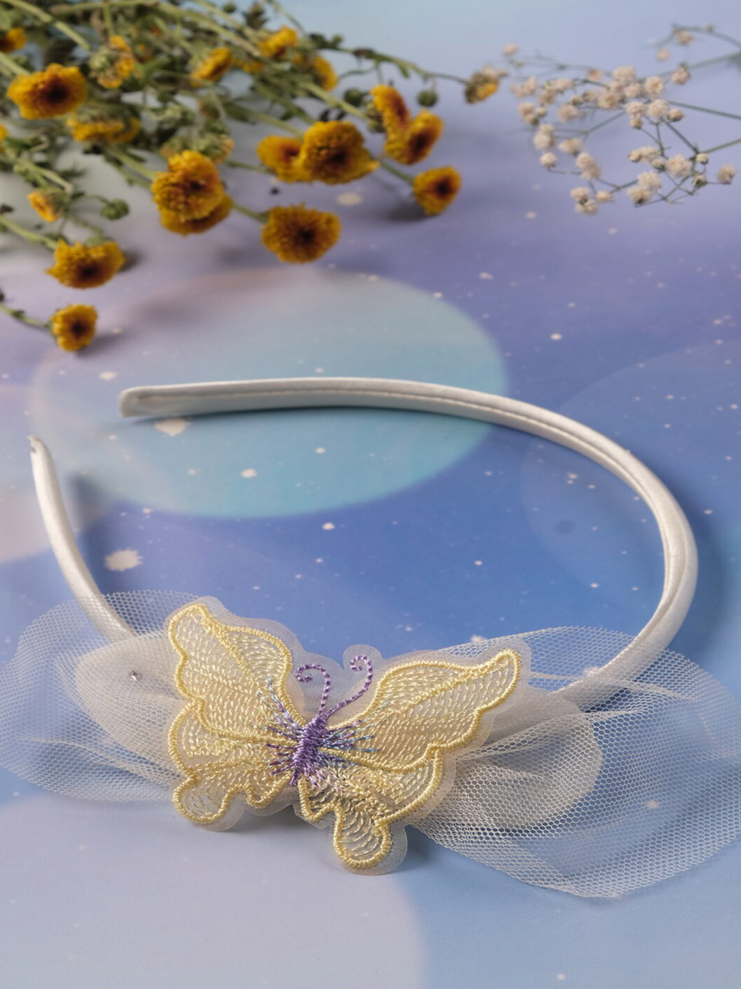 

Jewelz Girls Embellished Butterfly Hairband, White
