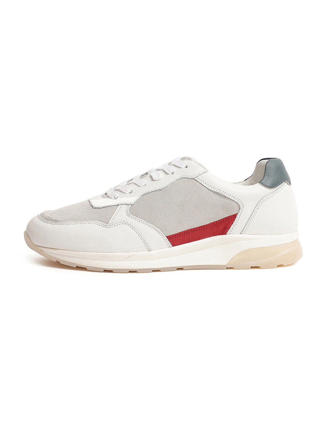 

RARE RABBIT Men Crosby Colourblocked Suede Comfort Sneakers, White