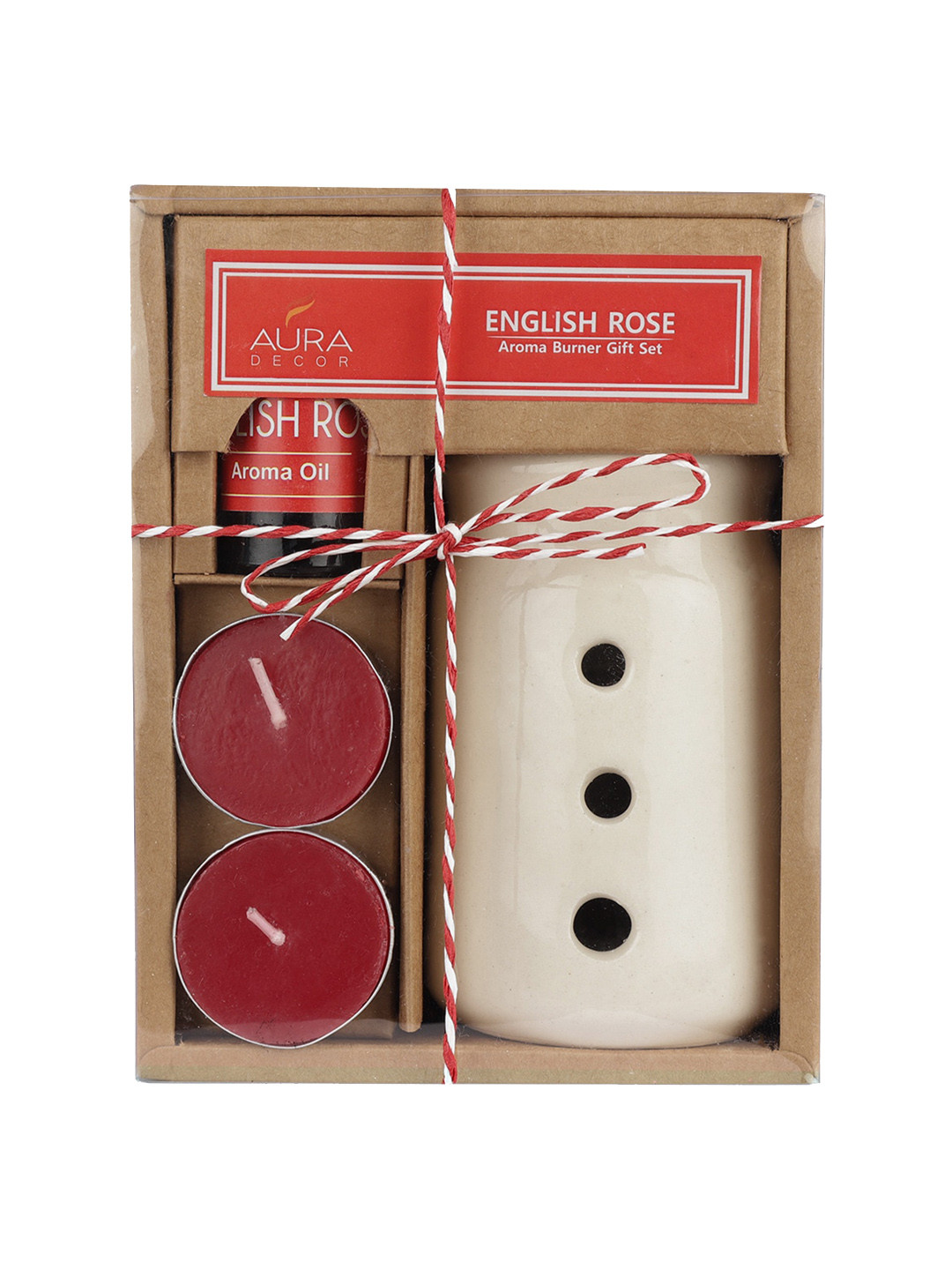 

AuraDecor Red Rose Fragrance Aroma Heat Diffuser Home Fragrance Gift Set