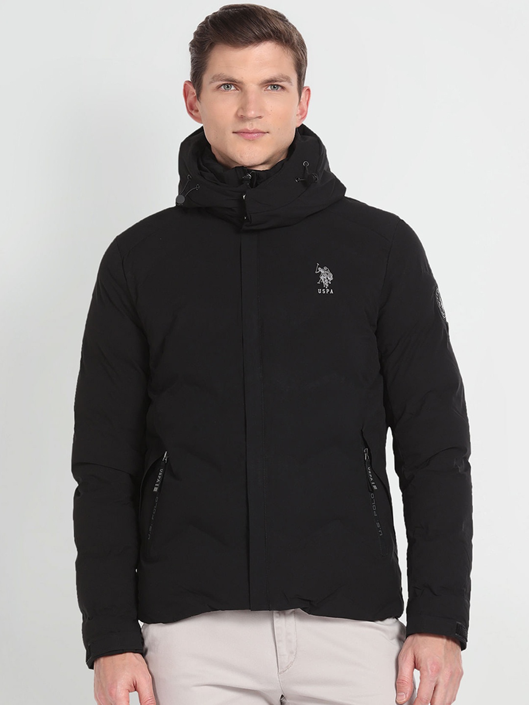 

U.S. Polo Assn. Denim Co. Hooded Puffer Jacket, Black