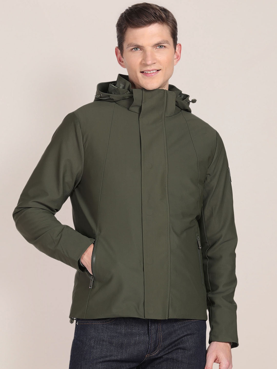 

U.S. Polo Assn. Detachable Hooded Puffer Jacket, Green