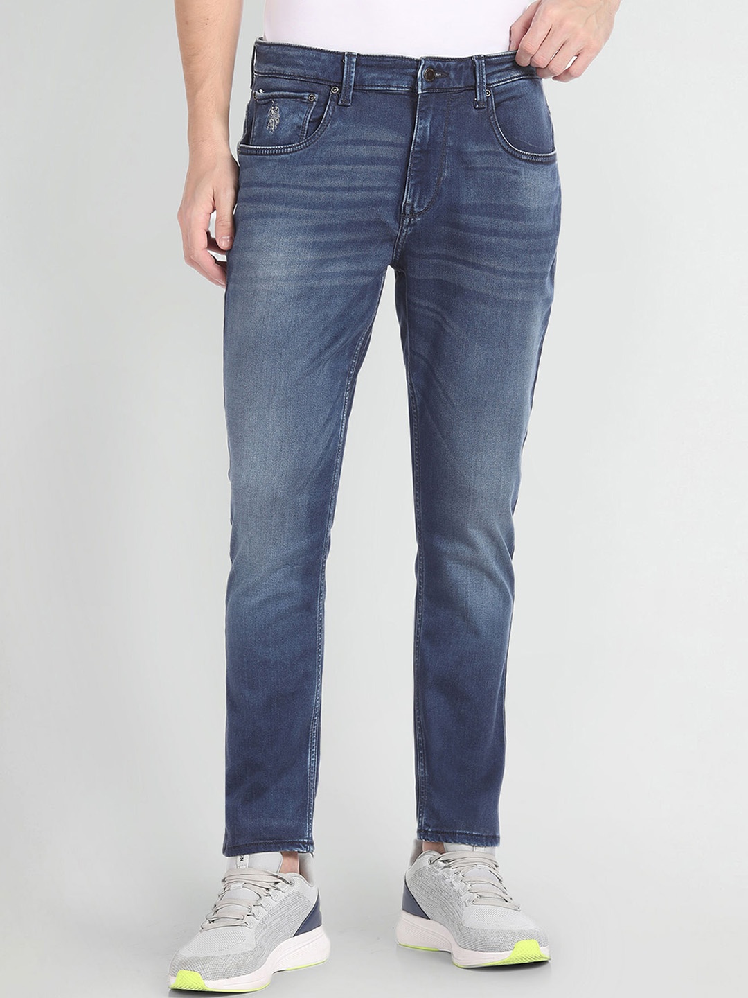 

U.S. Polo Assn. Denim Co. Men Tapered Fit Mid-Rise Jeans, Blue