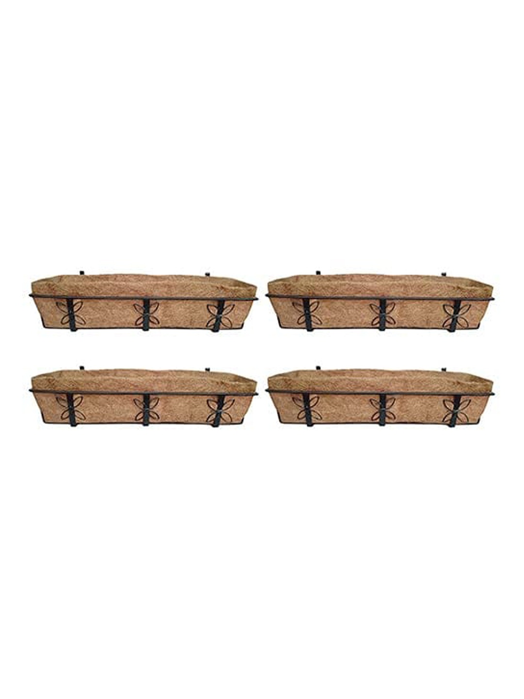 

Garden Deco Brown & Black 4 Pcs Metal Planter