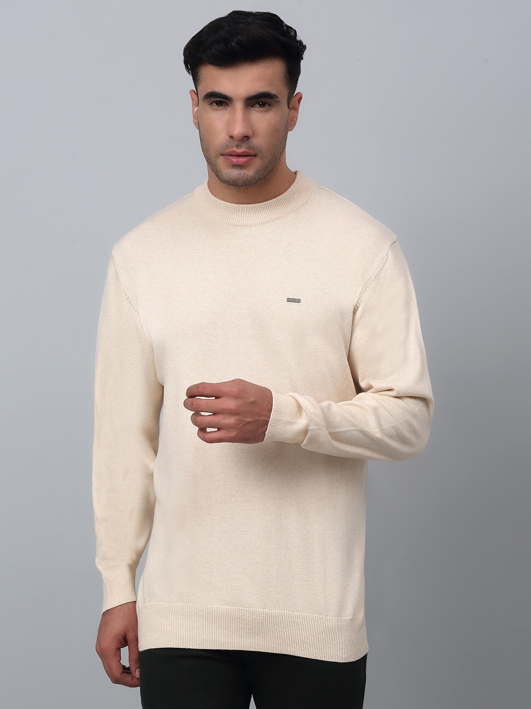 

Cantabil Round Neck Cotton Pullover, Beige