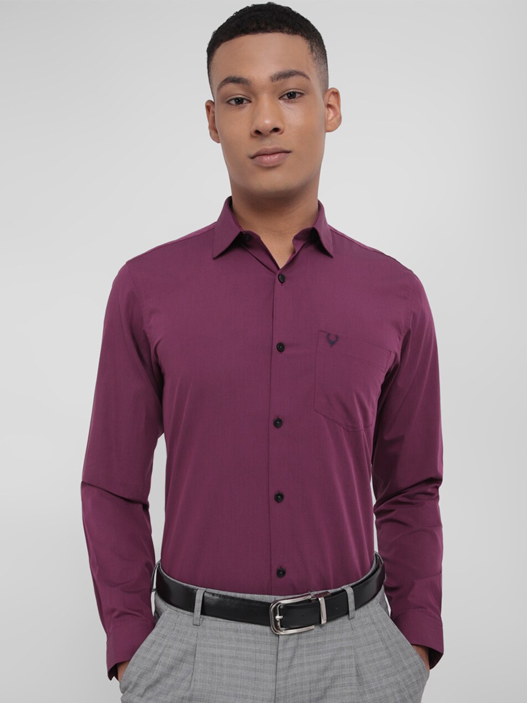 

Allen Solly Slim Fit Spread Collar Pure Cotton Formal Shirt, Pink