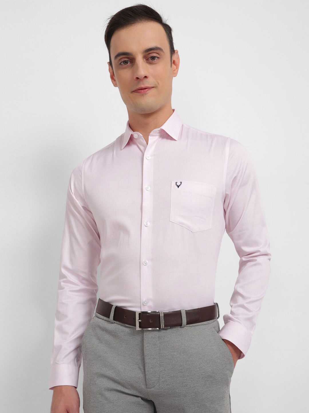 

Allen Solly Slim Fit Pure Cotton Formal Shirt, Pink