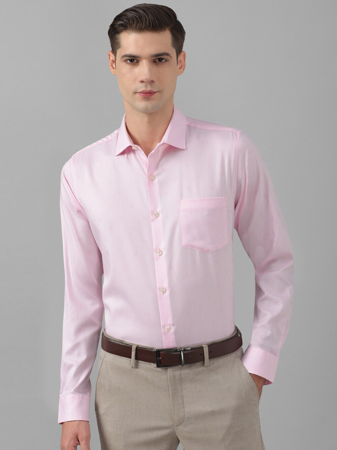 

Allen Solly Slim Fit Spread Collar Pure Cotton Formal Shirt, Pink