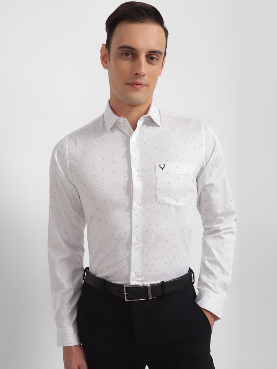 

Allen Solly Micro Ditsy Printed Cotton Slim Fit Formal Shirt, White