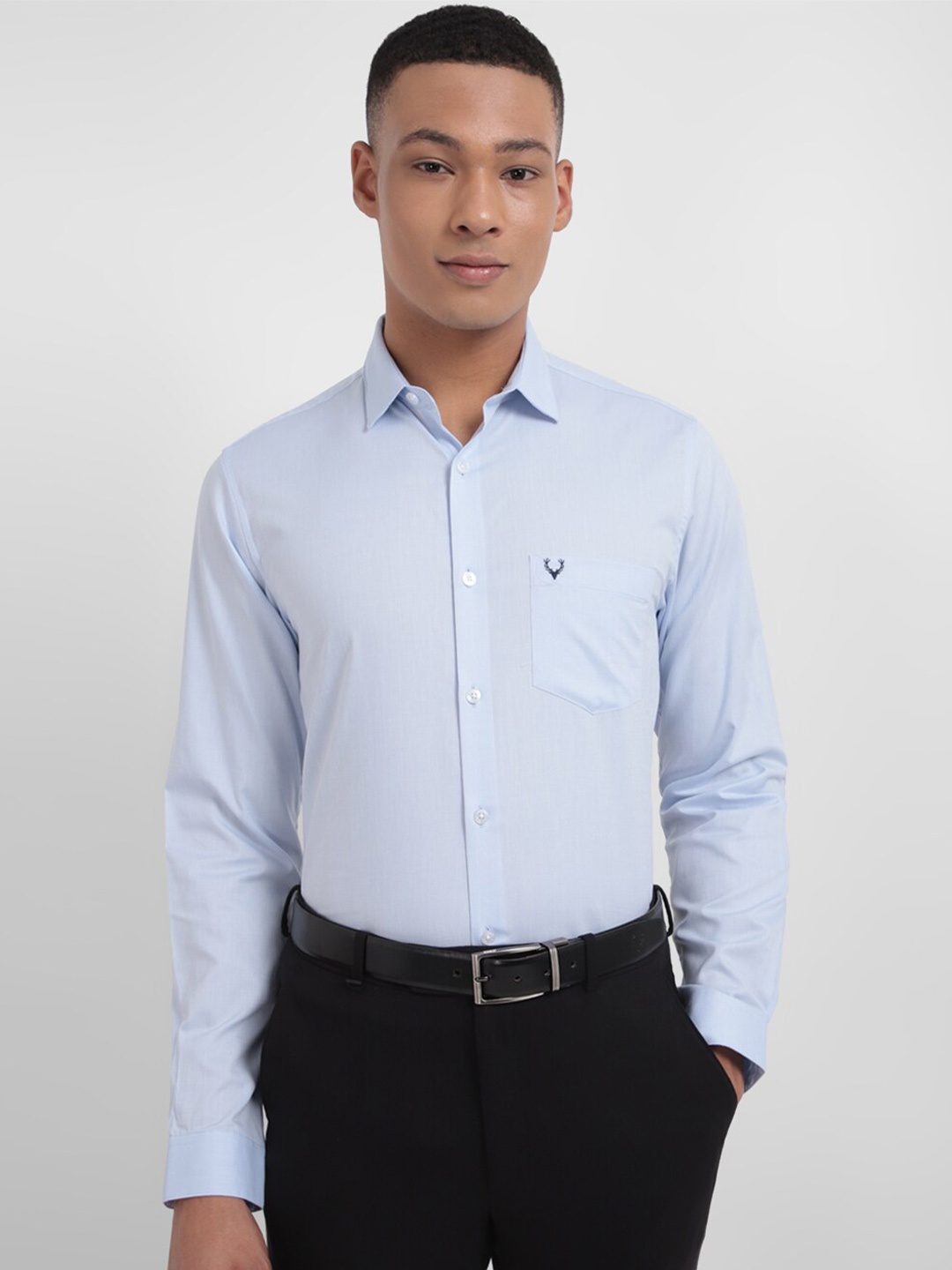 

Allen Solly Slim Fit Pure Cotton Formal Shirt, Blue
