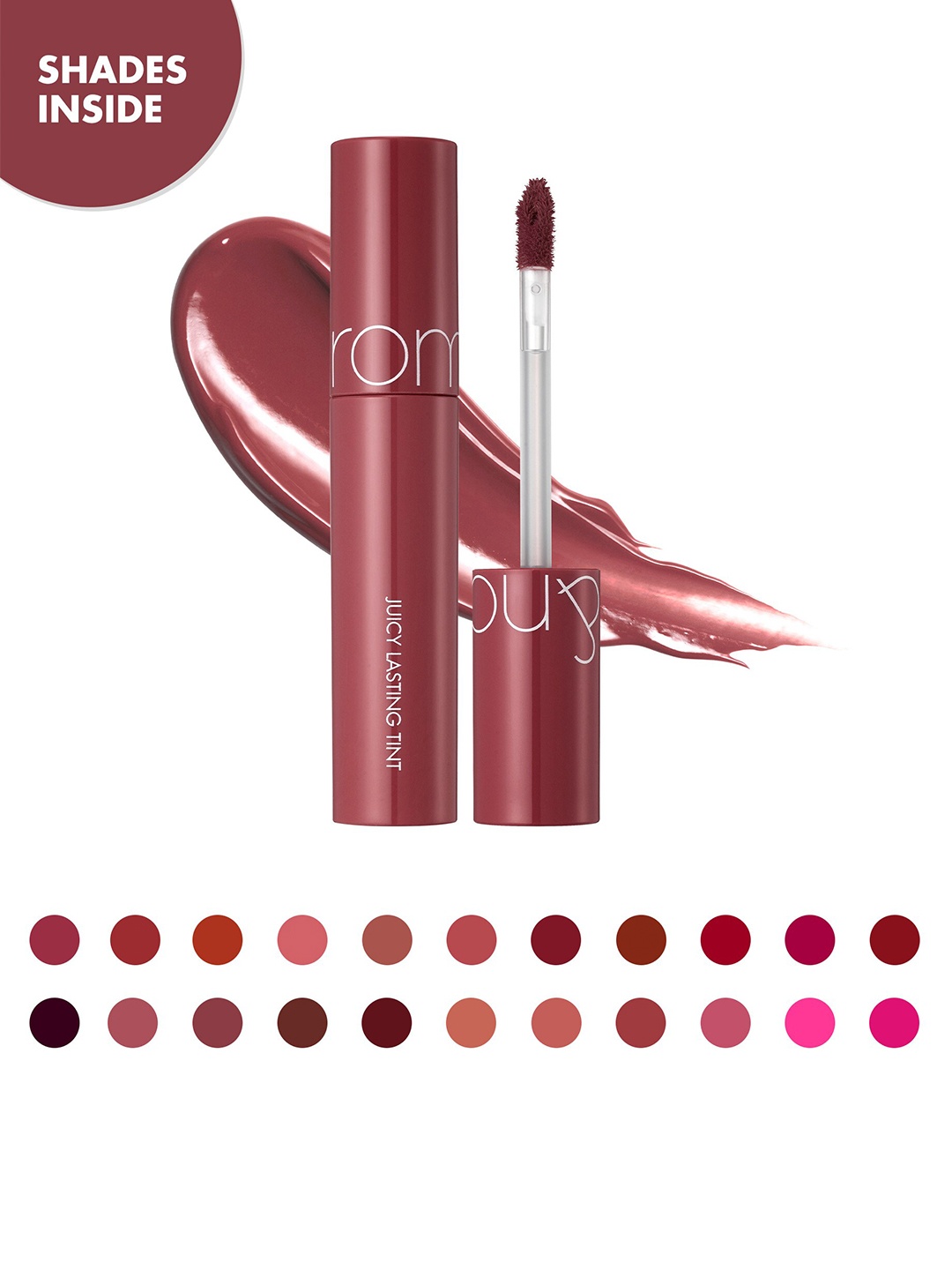 

Rom&nd Juicy Lasting Tint Lipstick 5.5g - Almond Rose 19, Brown