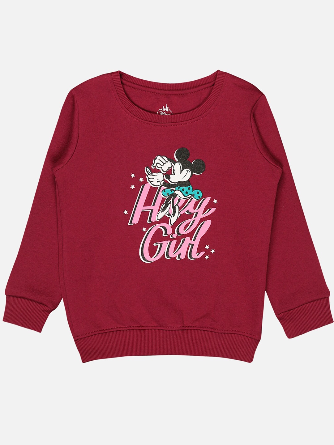 

Bodycare Kids Girls Typography Printed Sweatshirt, Maroon