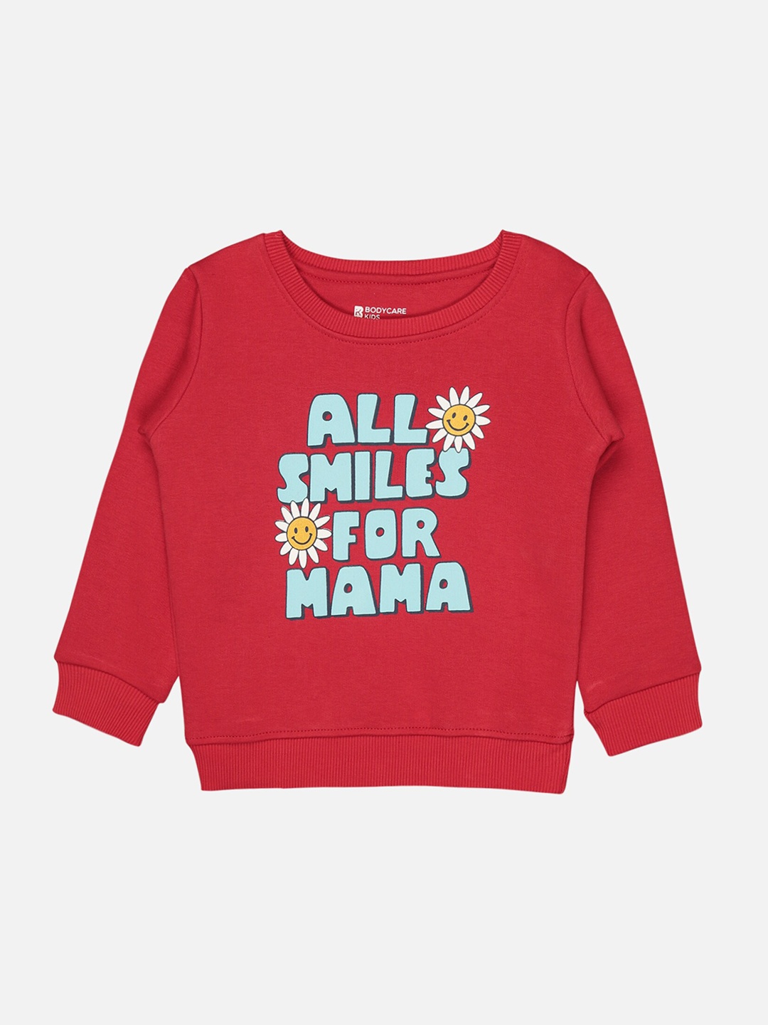 

Bodycare Kids Girls Typography Printed Pullover Sweatshirt, Red