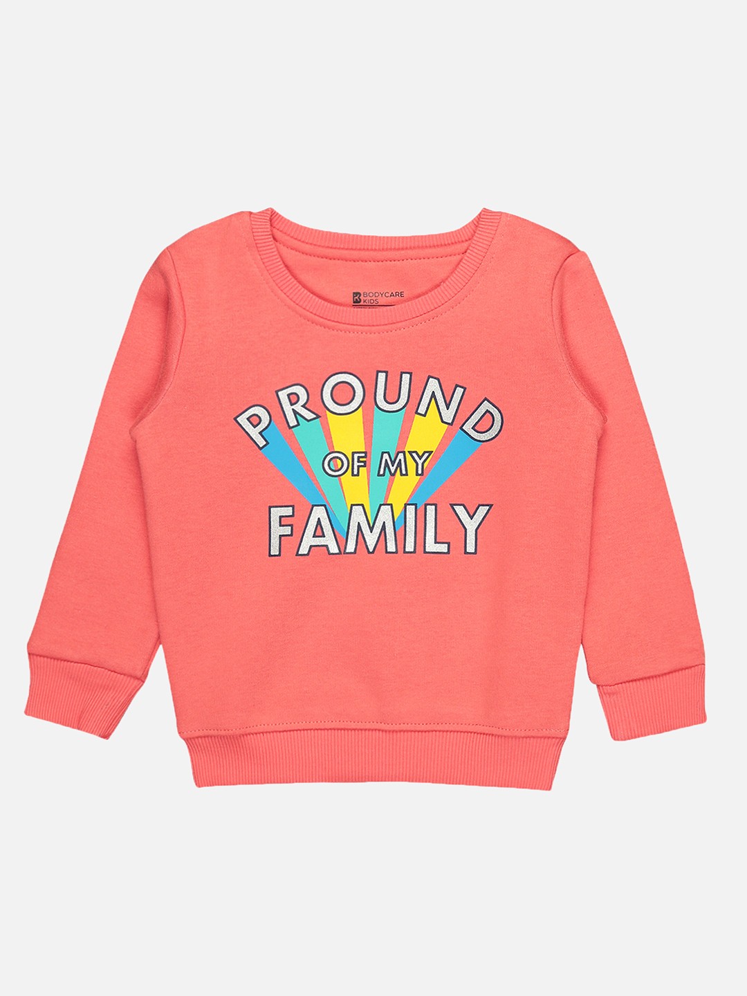 

Bodycare Kids Infant Girls Typography Printed Fleece Sweatshirt, Pink