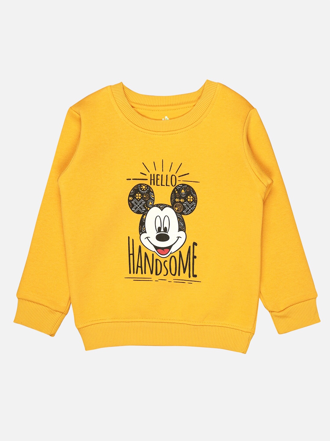 

Bodycare Kids Boys Mickey & Friends Printed Fleece Pullover Sweatshirt, Yellow