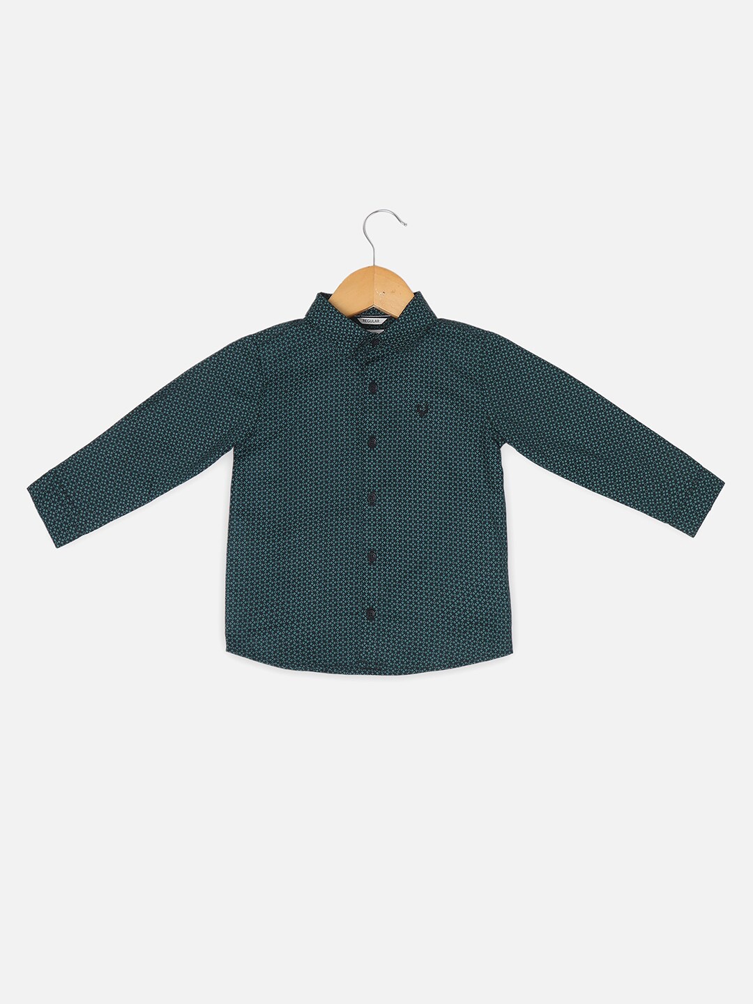 

Allen Solly Junior Boys Geometric Printed Pure Cotton Casual Shirt, Green