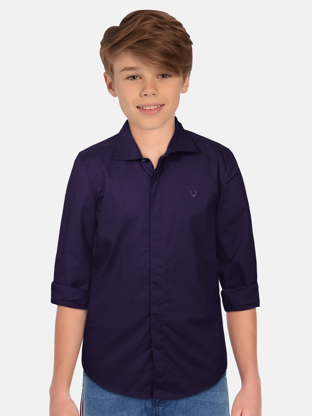 

Allen Solly Junior Boys Slim Fit Casual Shirt, Purple