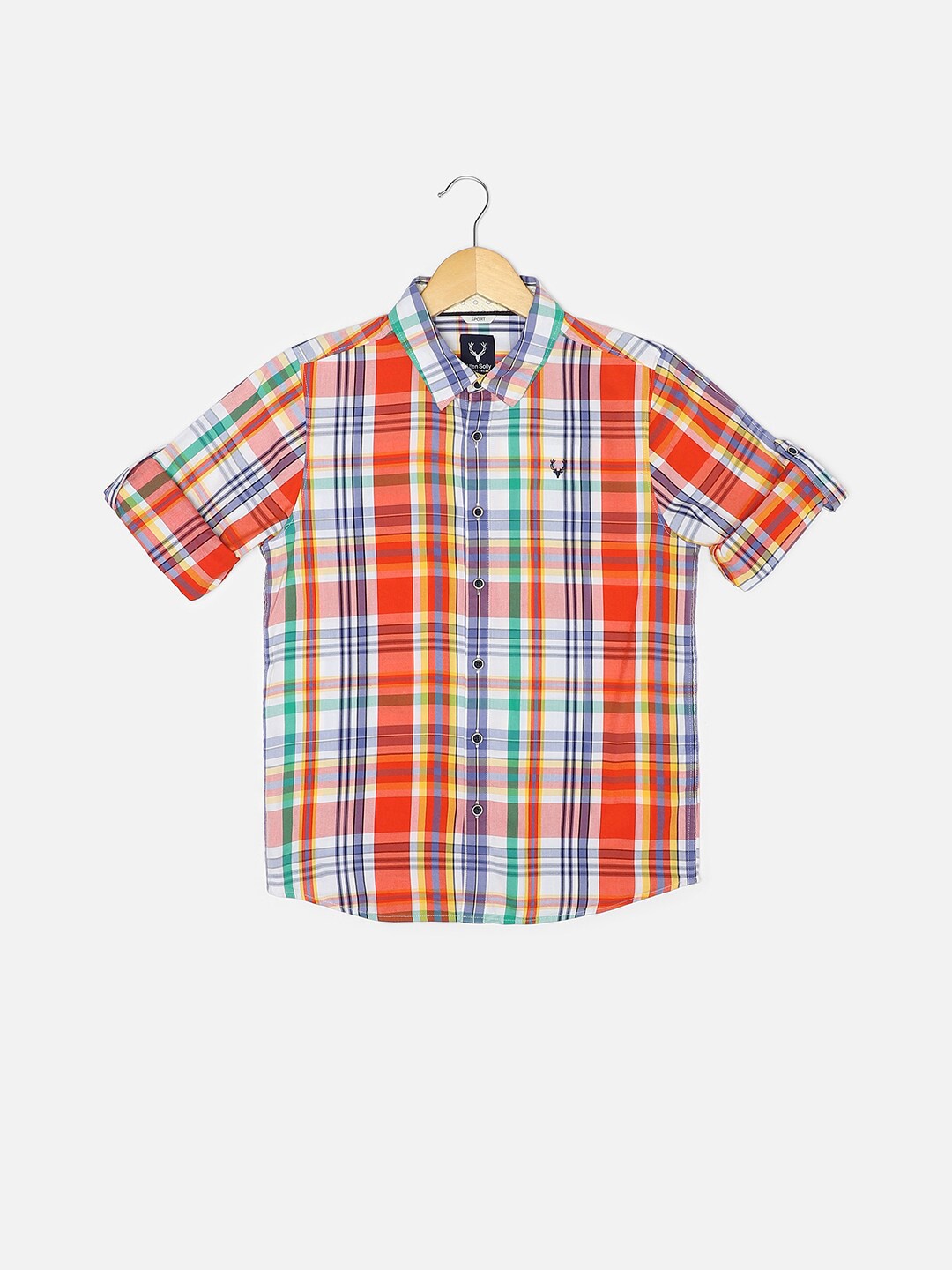 

Allen Solly Junior Boys Tartan Checked Casual Shirt, Red