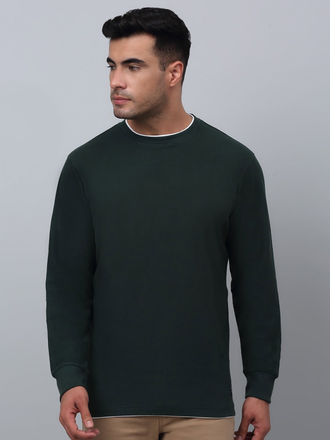 

Cantabil Round Neck Sweatshirt, Green