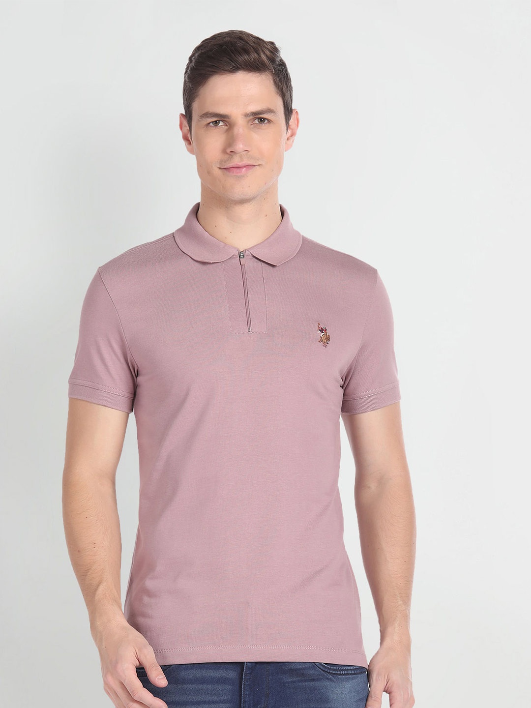 

U.S. Polo Assn. Denim Co. Polo Collar Slim Fit T-Shirt, Pink