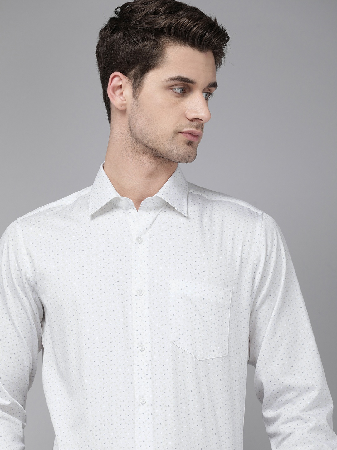 

Van Heusen Men Custom Printed Formal Shirt, White