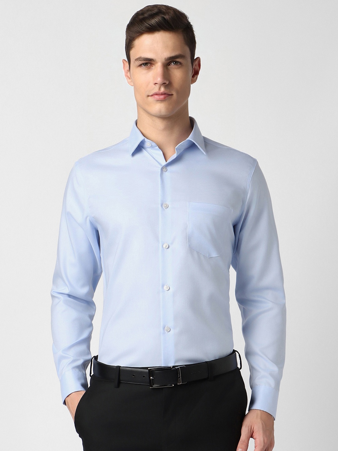 

Peter England Elite Men Blue Slim Fit Formal Shirt