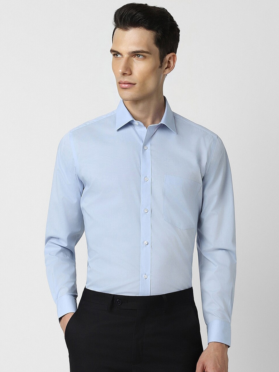 

Van Heusen Spread Collar Formal Shirt, Blue