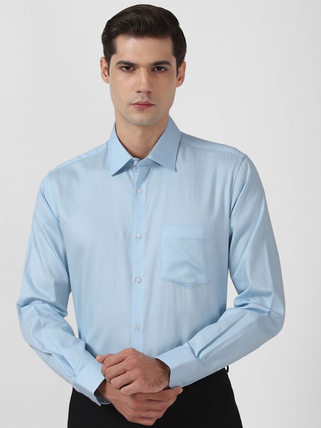 

Van Heusen Spread Collar Pure Cotton Formal Shirt, Blue