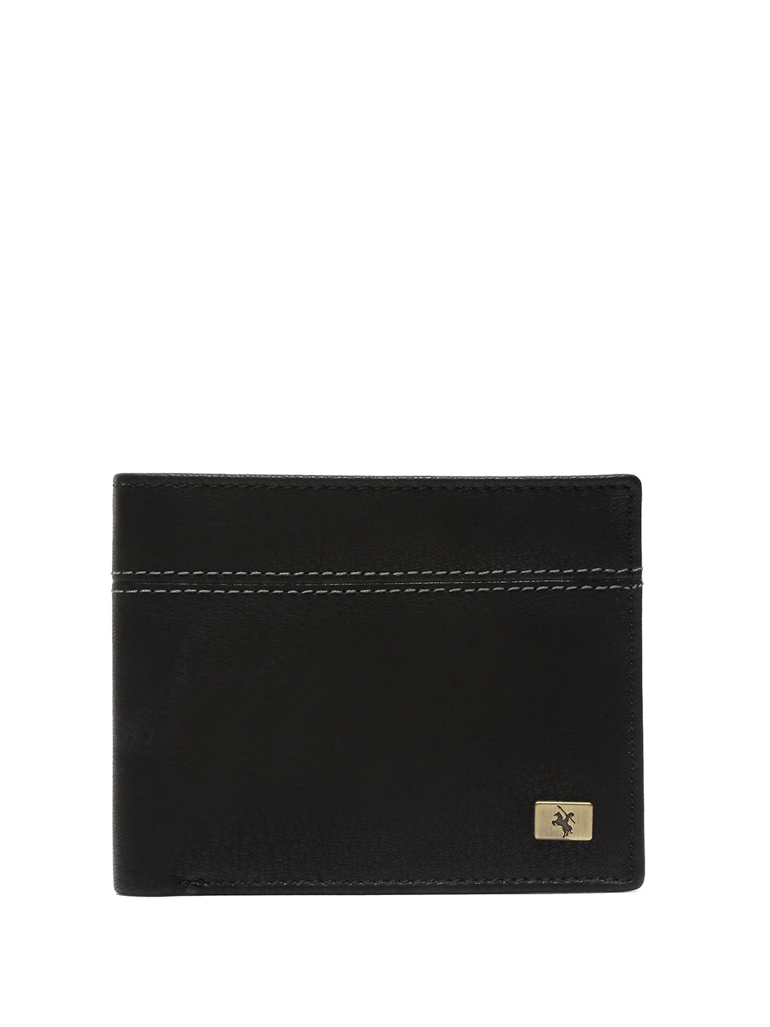 

Cantabil Leather Two Fold Wallet, Black