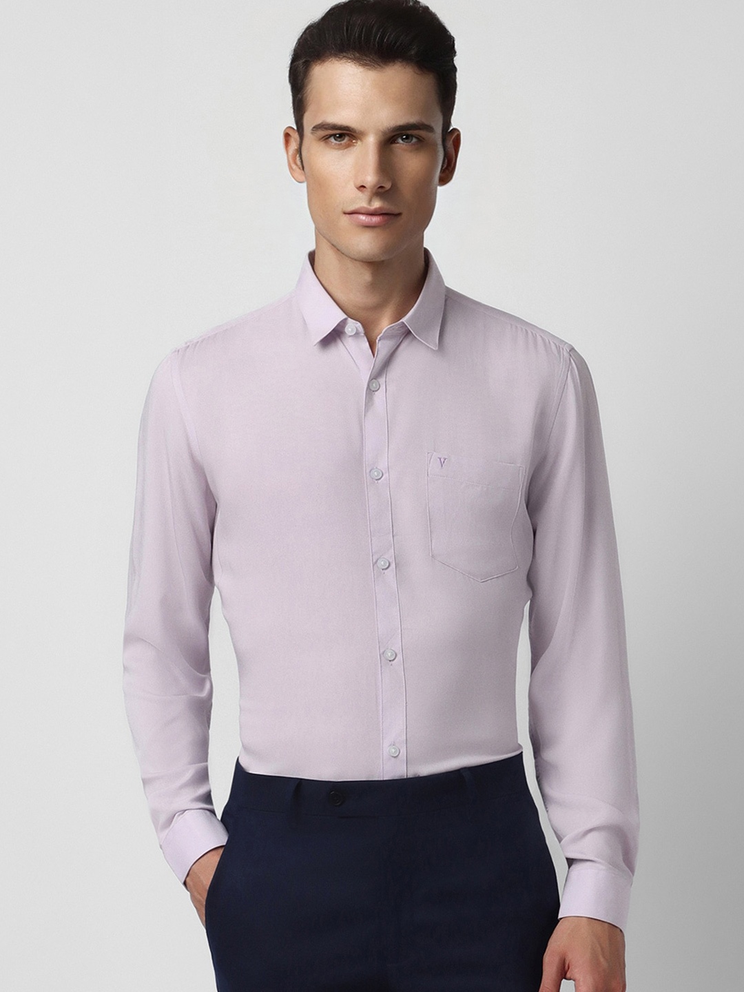 

Van Heusen Sport Slim Fit Pure Cotton Formal Shirt, Purple
